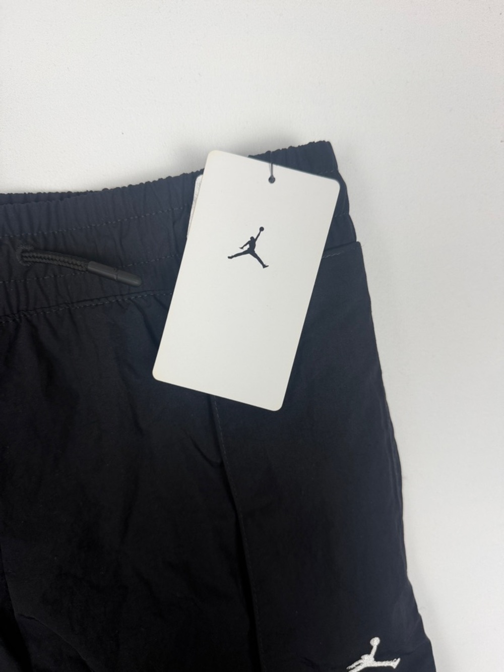 Jordan Black Cargo-Style Track Pants with White Jumpman Girls Medium NWT - Picture 2 of 5